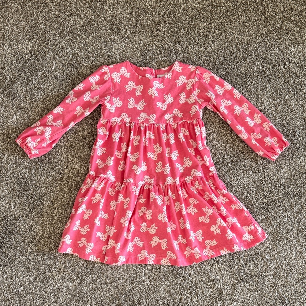 Rachel Riley Pink Bow Print Dress